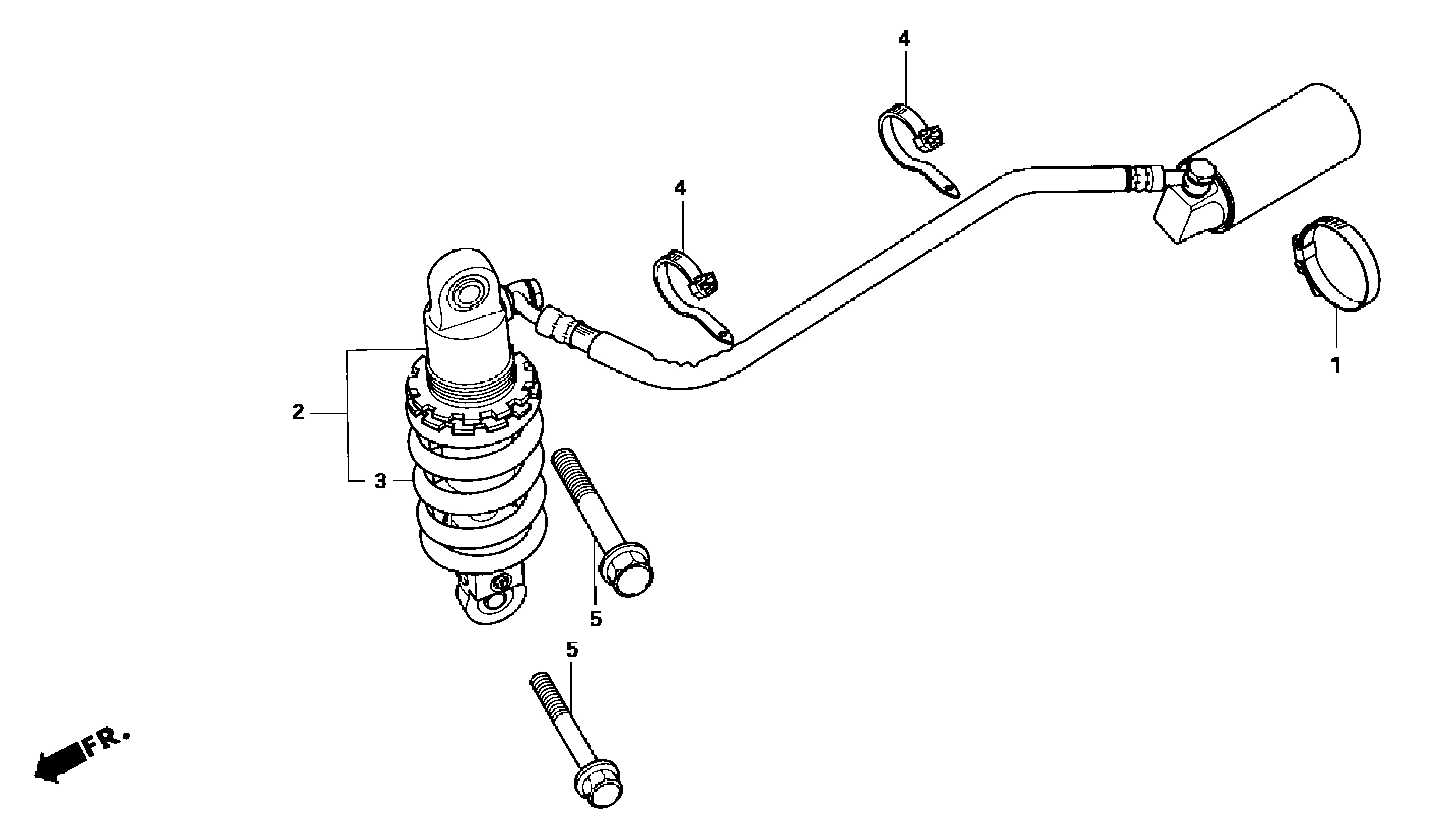 2004 Honda NSR50 - F19 Rear Shock Absorber