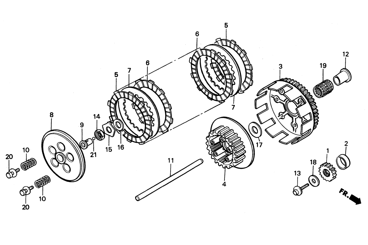 1990 Honda RS125R - E5 Clutch / Primary Drive Gear Image