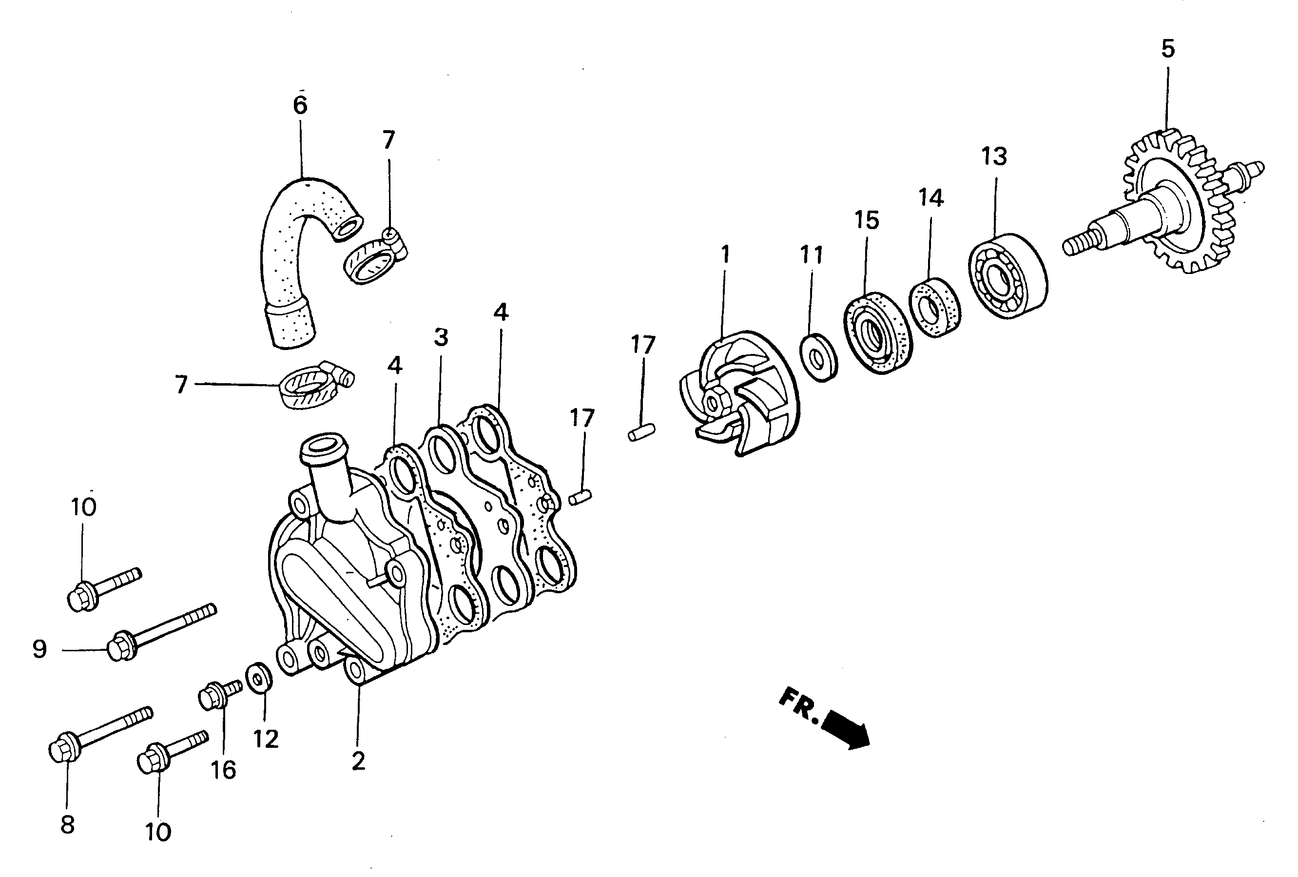 1994 Honda RS125R - E4 Water Pump Image