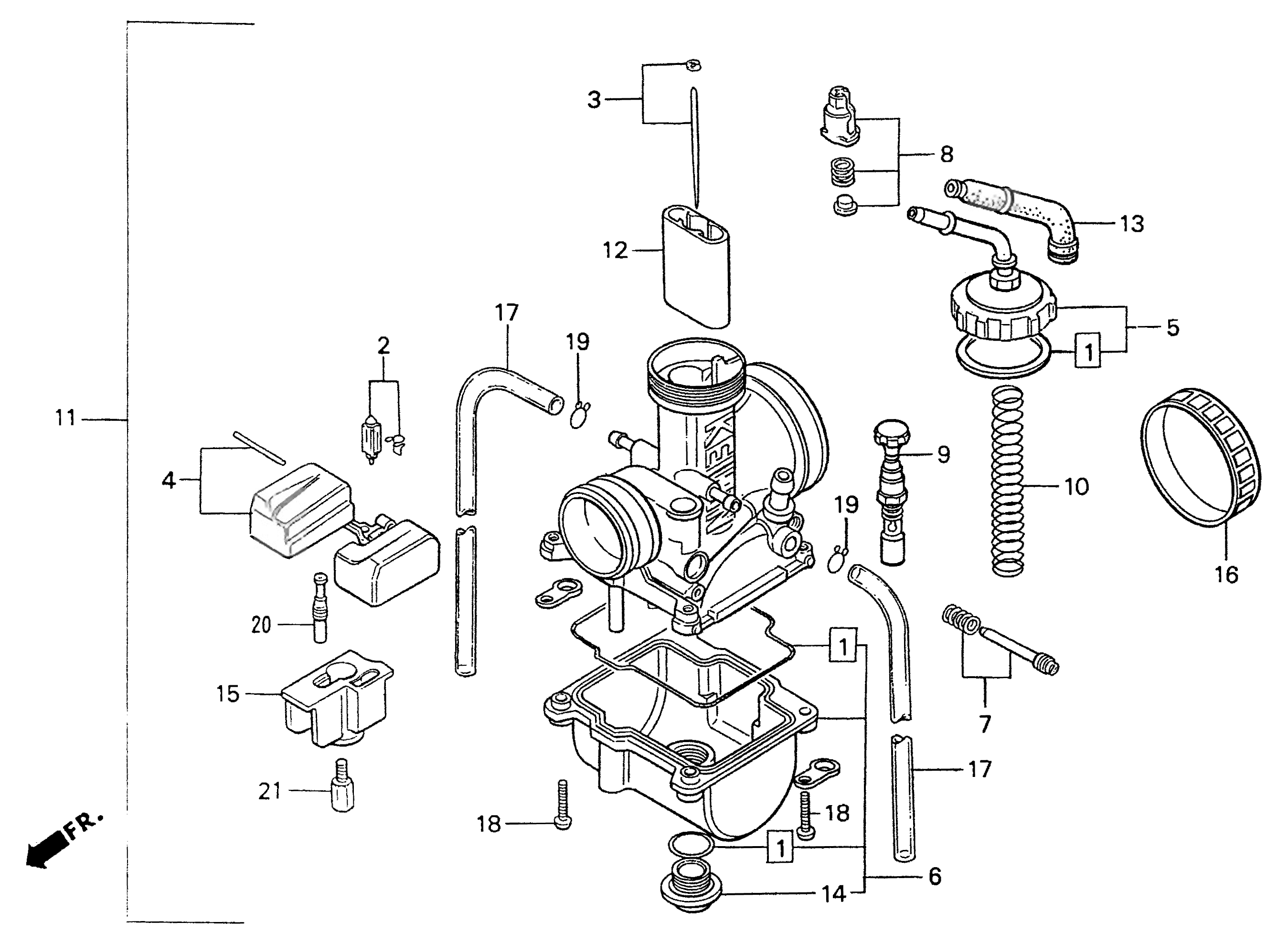 1997 Honda RS125R - E10 Carburetor Image