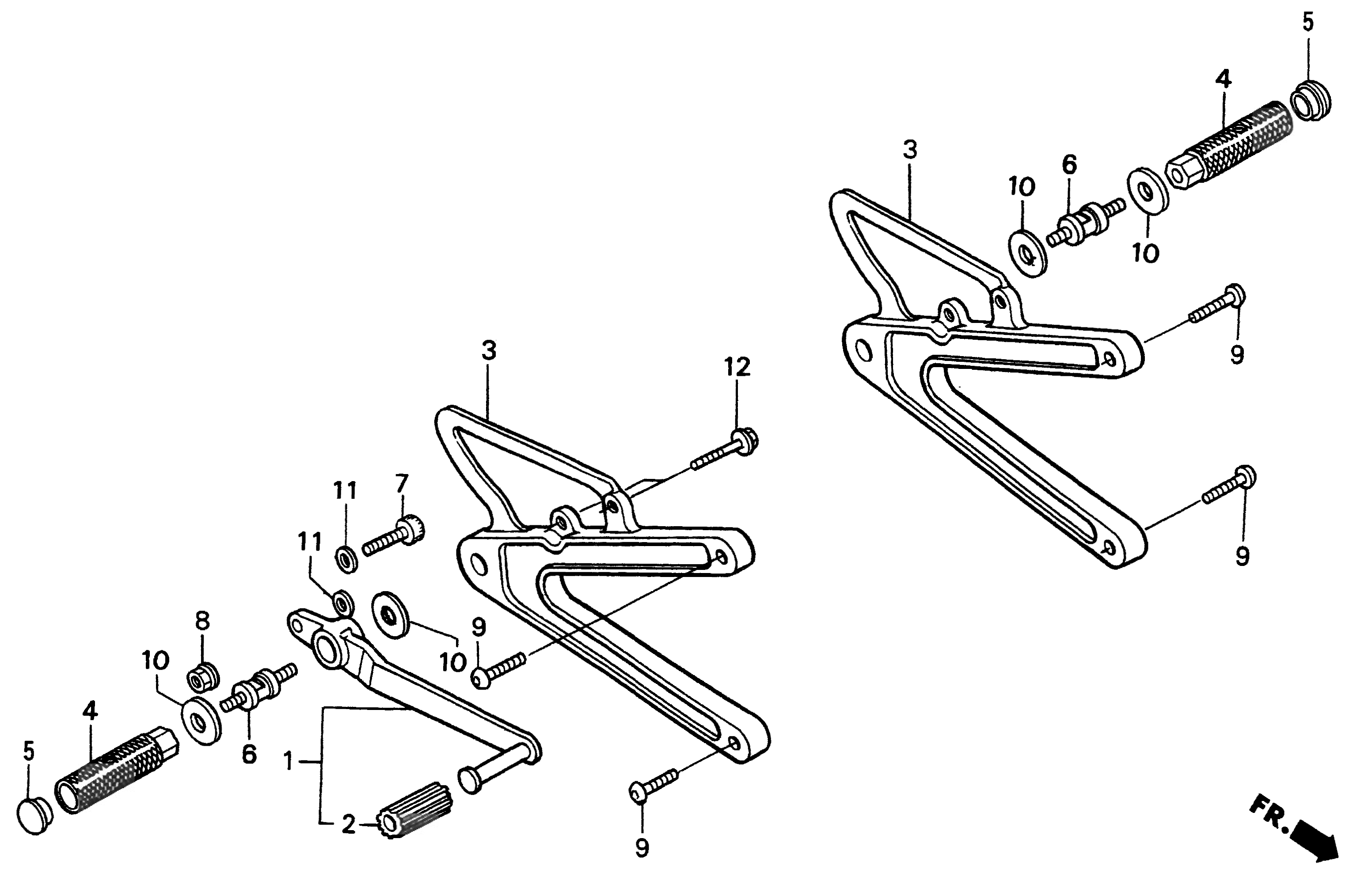 1998 Honda RS125R - F11 Footpeg / Brake Pedal Image