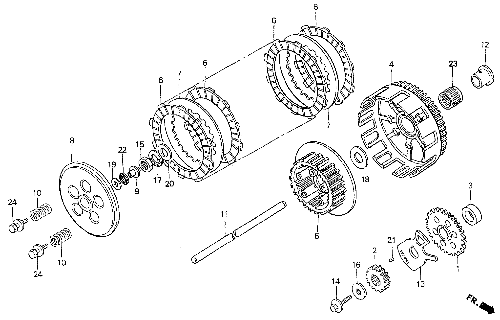 2001 Honda RS125R - E3 Clutch / Primary Drive Gear Image