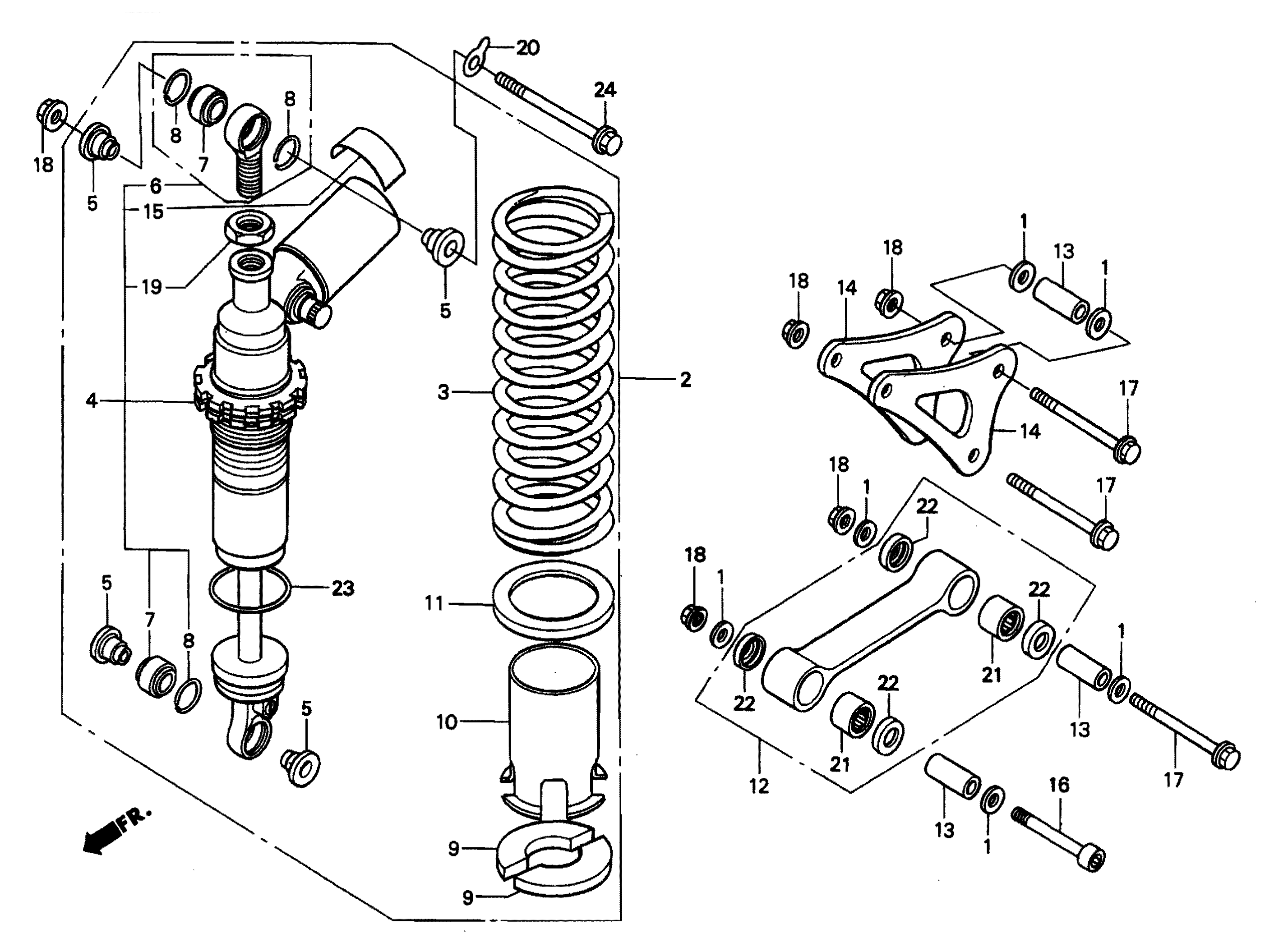 2001 Honda RS125R - F13 Rear Shock Absorber / Shock Link Image