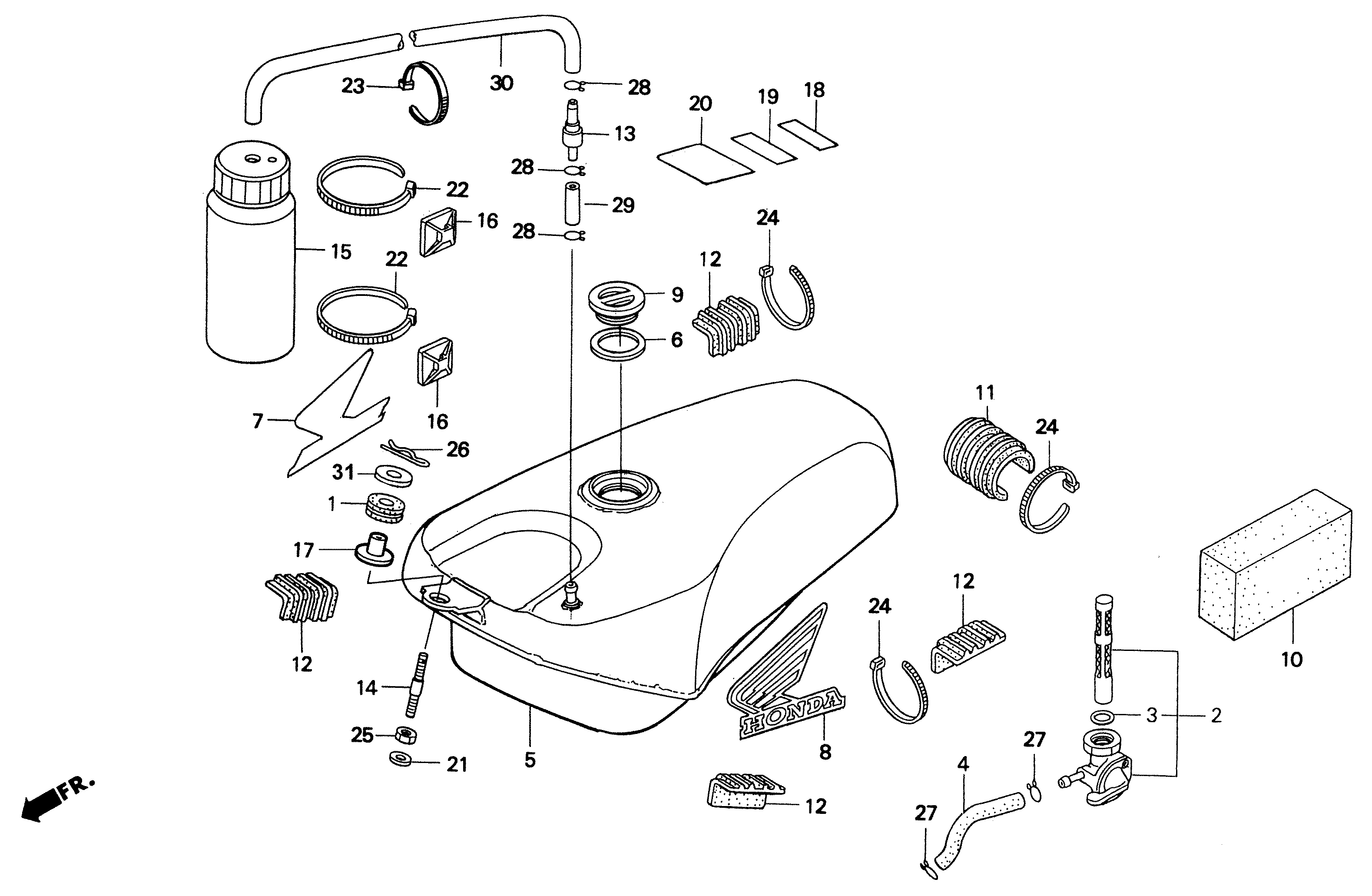 2004 Honda RS125R - F9 Fuel Tank Image