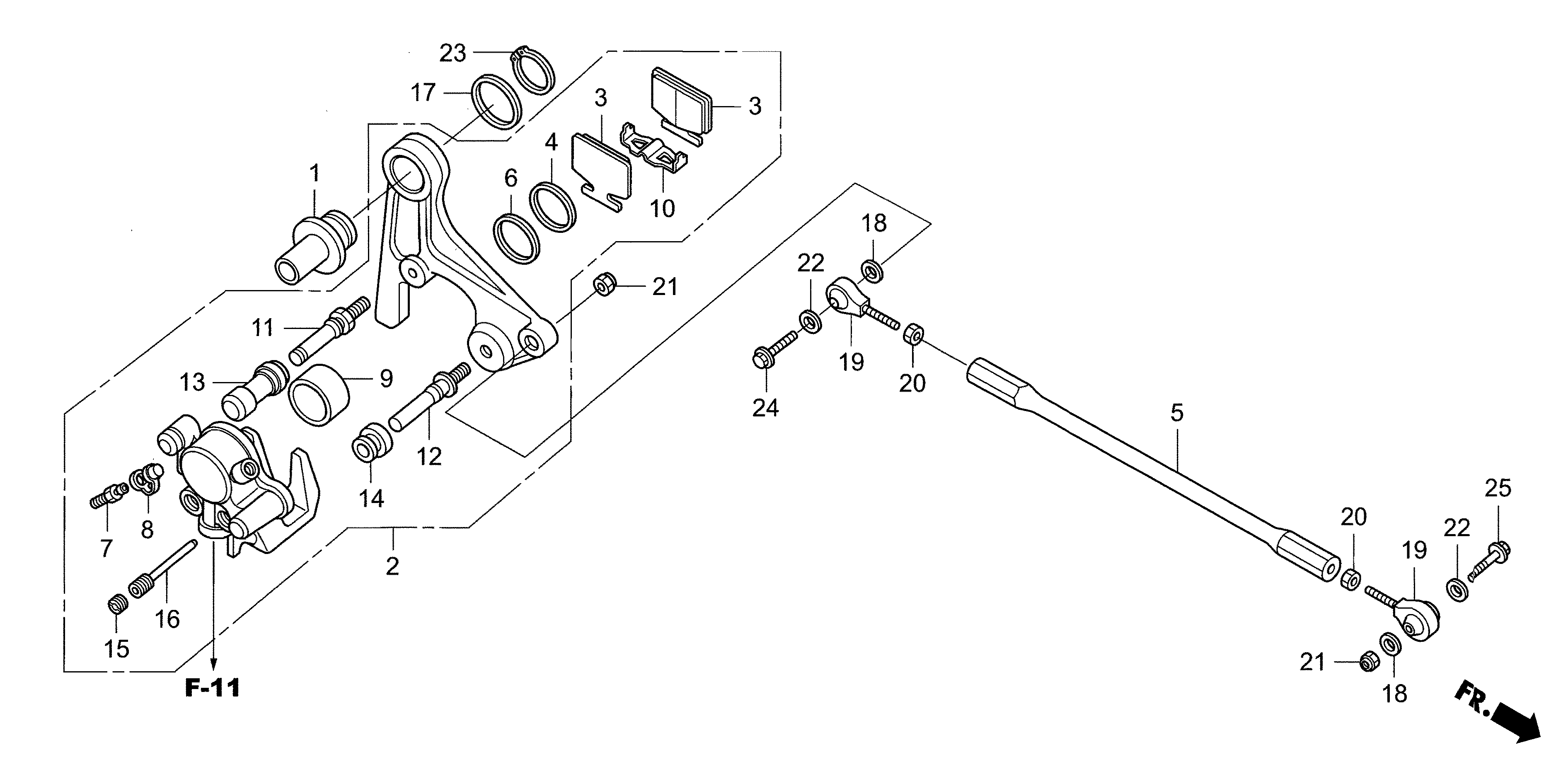Technical Sports One, LLC 2018 Honda NSF250 Rear Brake Caliper Image