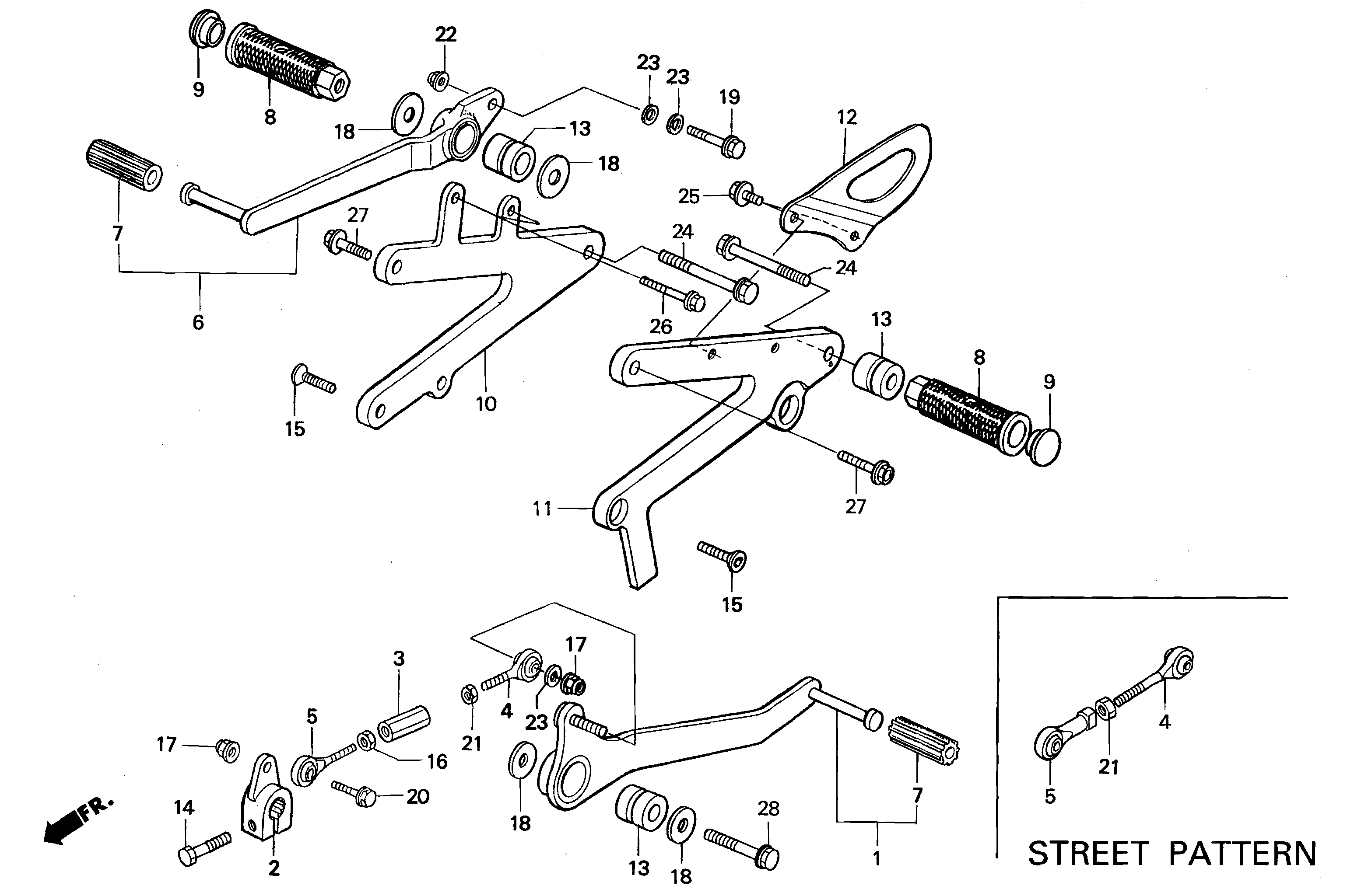 Gear Shift Pedal / Footpeg (Change Pedal / Step Arm) for a 1999 Honda RS250 Technical Sports One, LLC